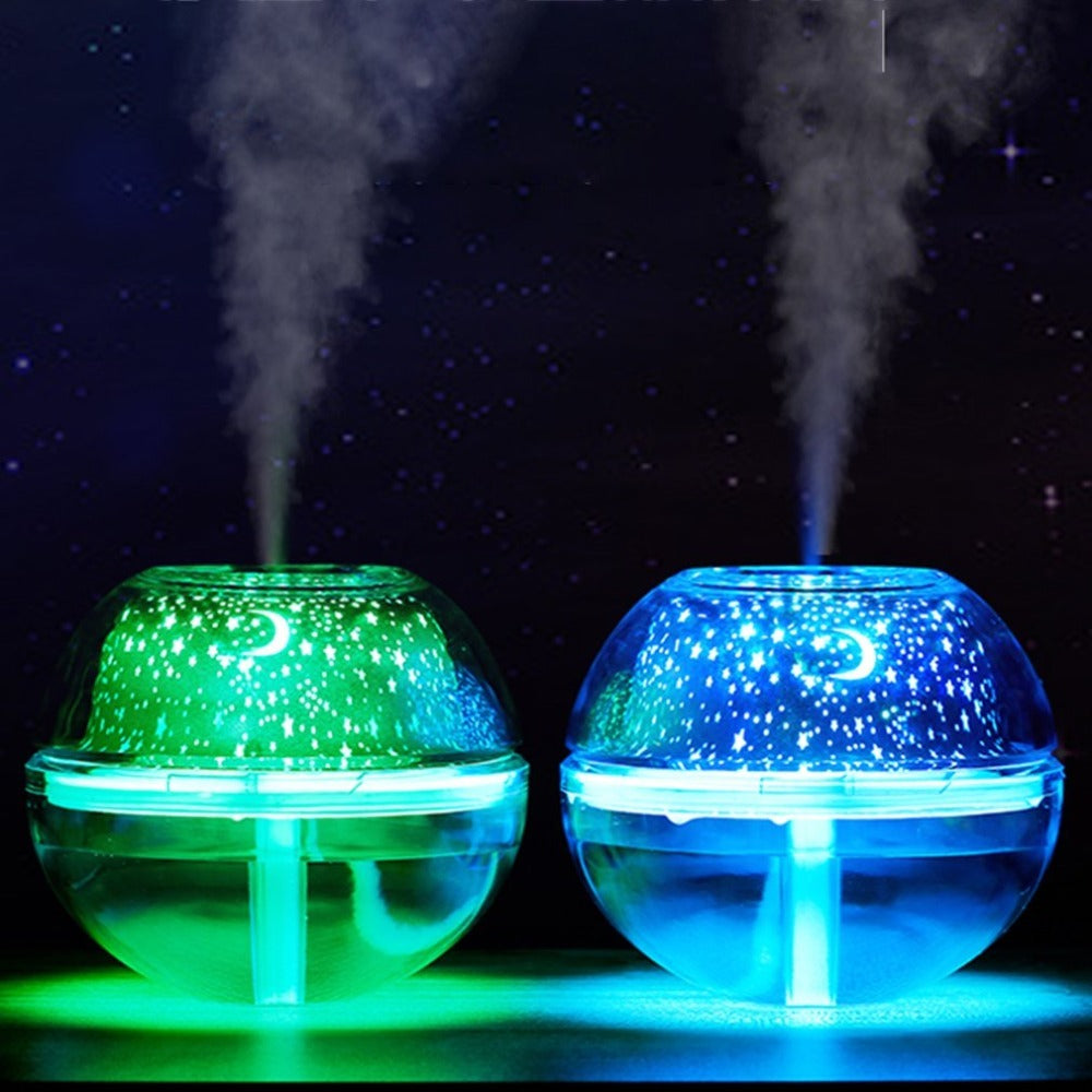 Essential Oil Diffuser LED Projector Light Crystal Night Lamp