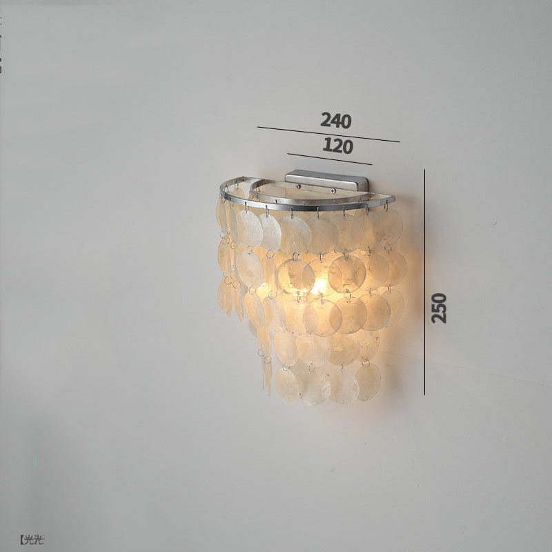 Creative Minimalist Living Room Background Shell Wall Lamp