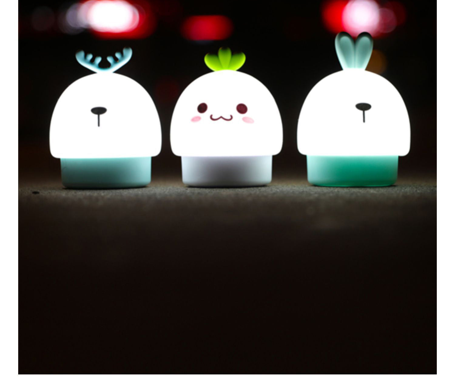 Cartoon Fawn Silicone Night Light Pats Eye Protection Breastfeeding Light Holiday Table White Night Light