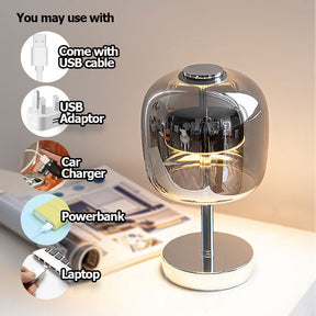 Decorative Table Lamp Glass Lamps Nordic Simple Bedside Personality Bar Ambience Light