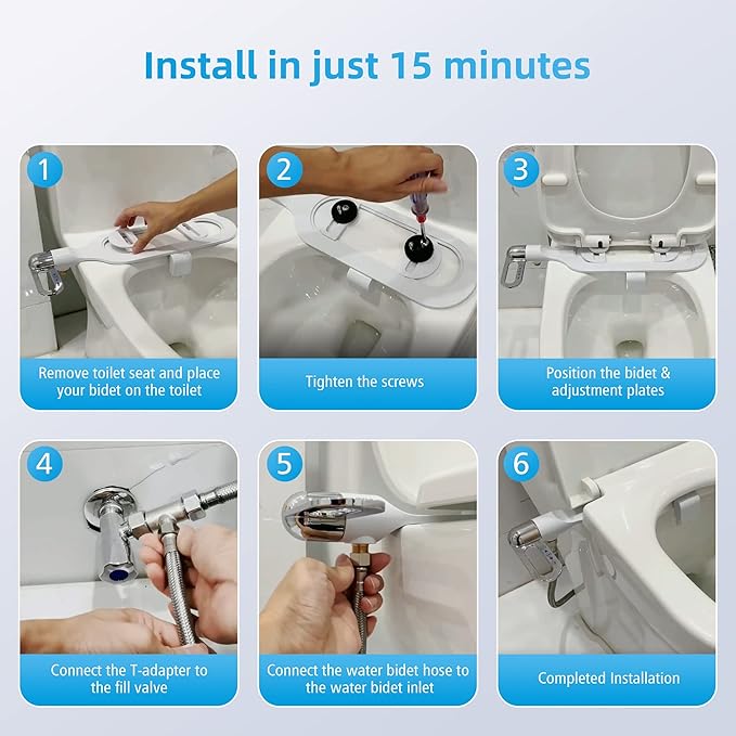 Bidet Attachment for Toilet Seat